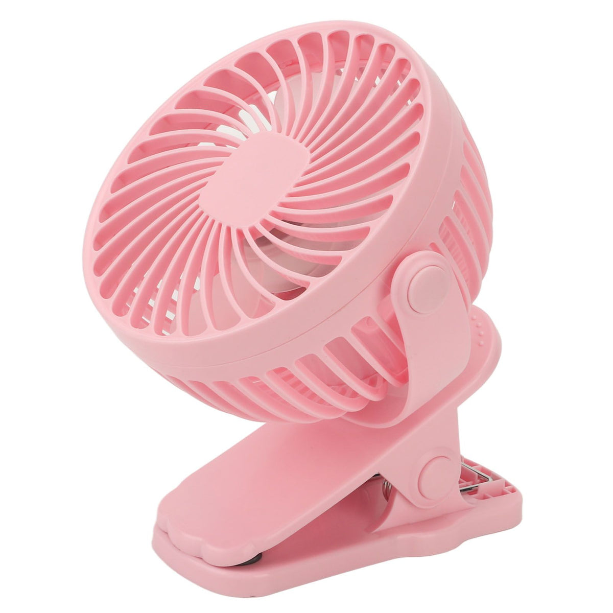 Clip On Fan ABS 720 Degree 3 Gears Noiseless USB Battery Powered Mini Fan for Desktop Office Dormitory Pink