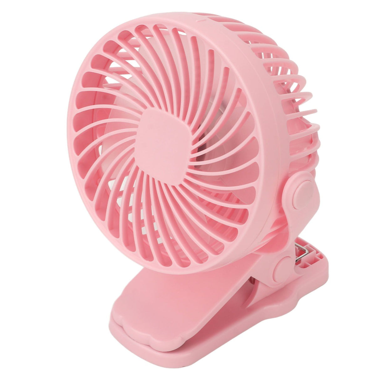 Clip On Fan ABS 720 Degree 3 Gears Noiseless USB Battery Powered Mini Fan for Desktop Office Dormitory Pink