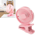 Clip On Fan ABS 720 Degree 3 Gears Noiseless USB Battery Powered Mini Fan for Desktop Office Dormitory Pink - Extra Image