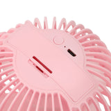 Clip On Fan ABS 720 Degree 3 Gears Noiseless USB Battery Powered Mini Fan for Desktop Office Dormitory Pink