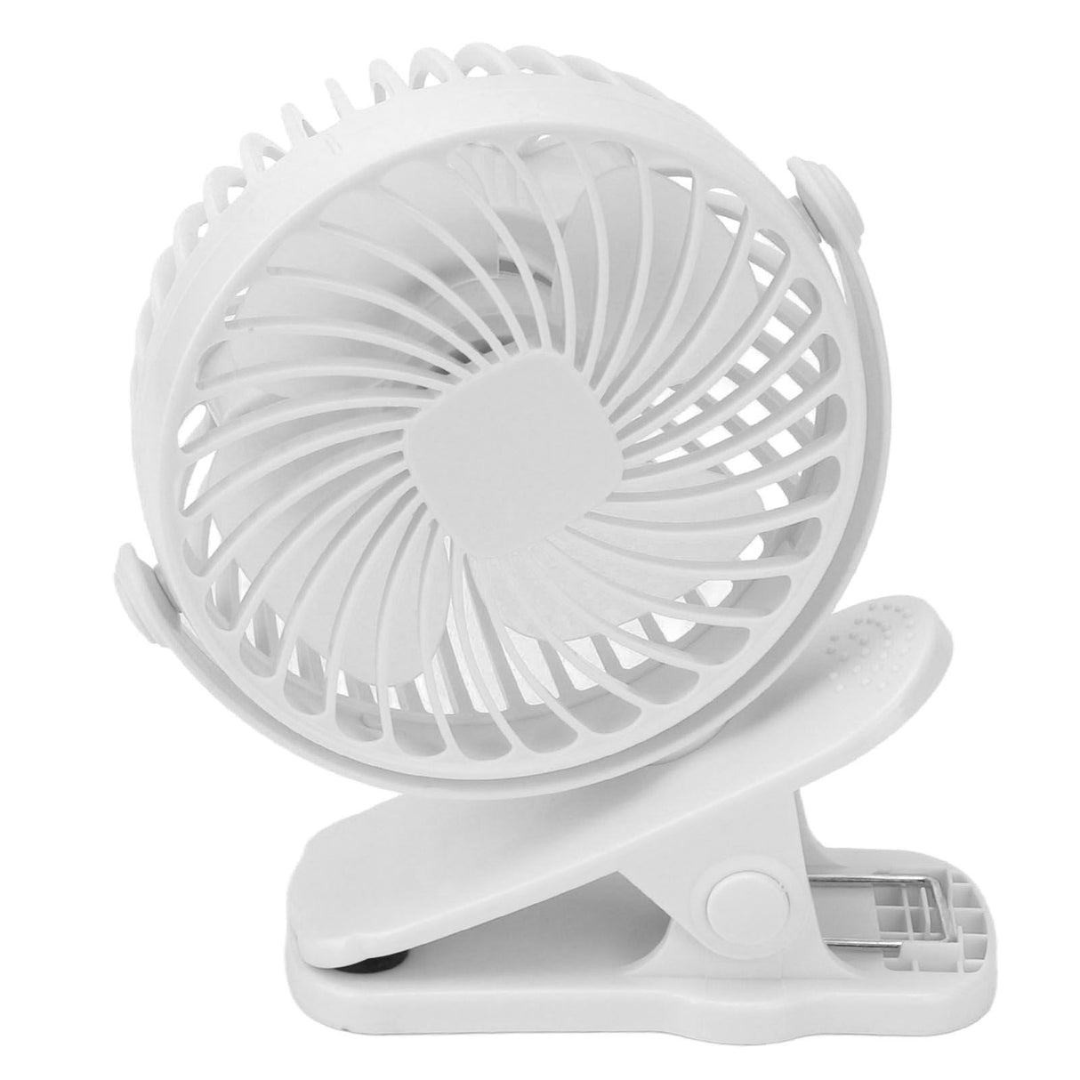 Clip On Fan ABS 720 Degree 3 Gears Noiseless USB Battery Powered Mini Fan for Desktop Office Dormitory White