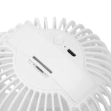 Clip On Fan ABS 720 Degree 3 Gears Noiseless USB Battery Powered Mini Fan for Desktop Office Dormitory White - Extra Image