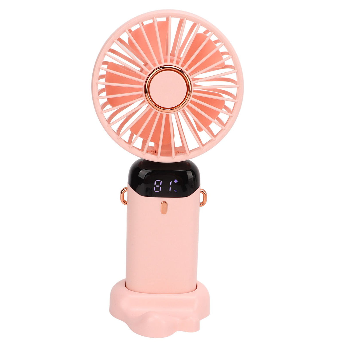 Neck Fan 5 Speed Mode Strong Airflow LED Battery Indicator Detachable Hands Free USB Handheld Fan for Office Travel Home