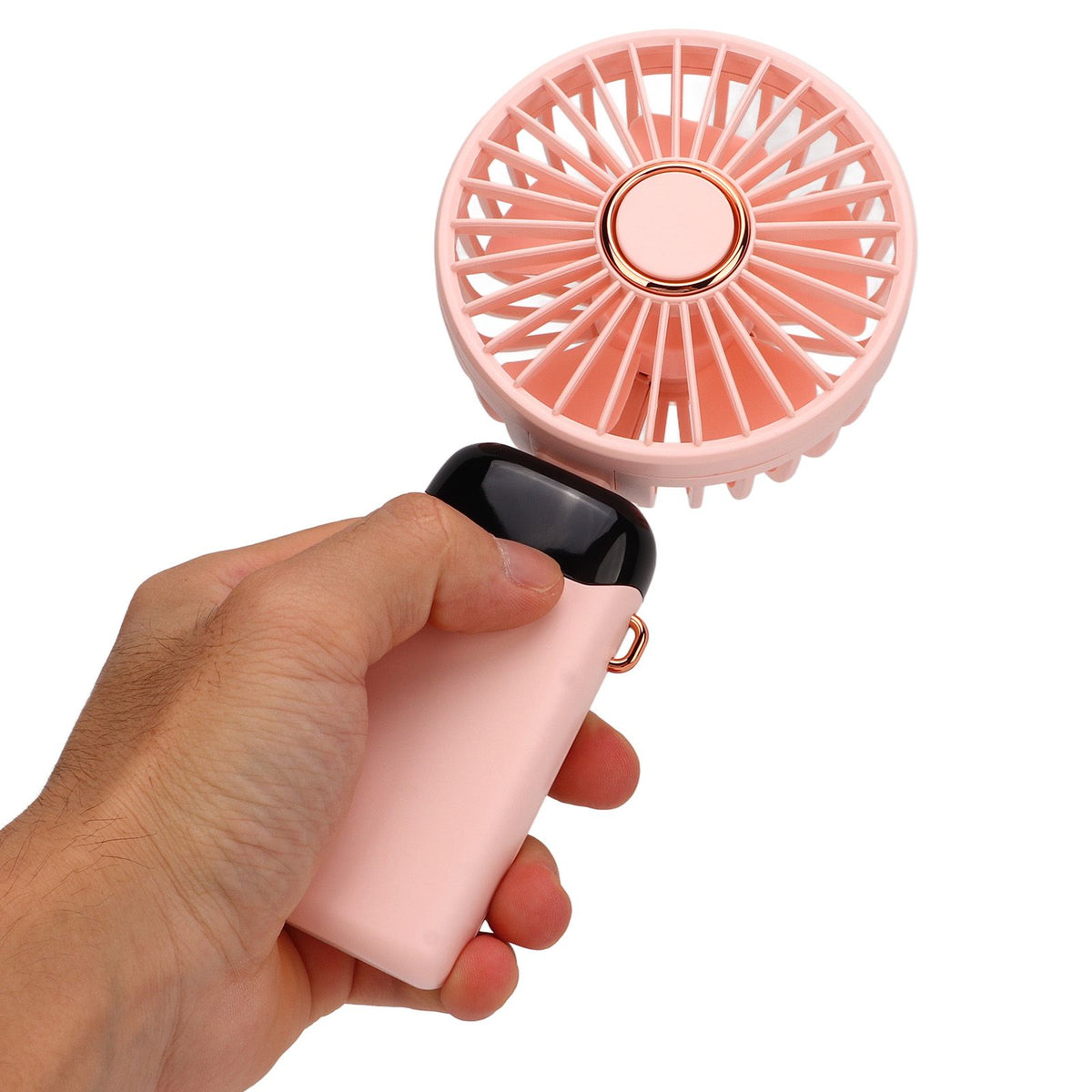 Neck Fan 5 Speed Mode Strong Airflow LED Battery Indicator Detachable Hands Free USB Handheld Fan for Office Travel Home