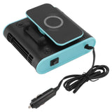 4 in 1 Car Fan ABS 5V Multifunctional Wireless Charger Scented Piece Car Temporary Parking Number Plate Phone Bracket 24V