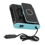 4 in 1 Car Fan ABS 5V Multifunctional Wireless Charger Scented Piece Car Temporary Parking Number Plate Phone Bracket 24V