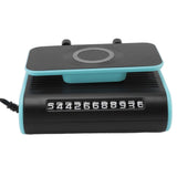 4 in 1 Car Fan ABS 5V Multifunctional Wireless Charger Scented Piece Car Temporary Parking Number Plate Phone Bracket 24V - Low Angle
