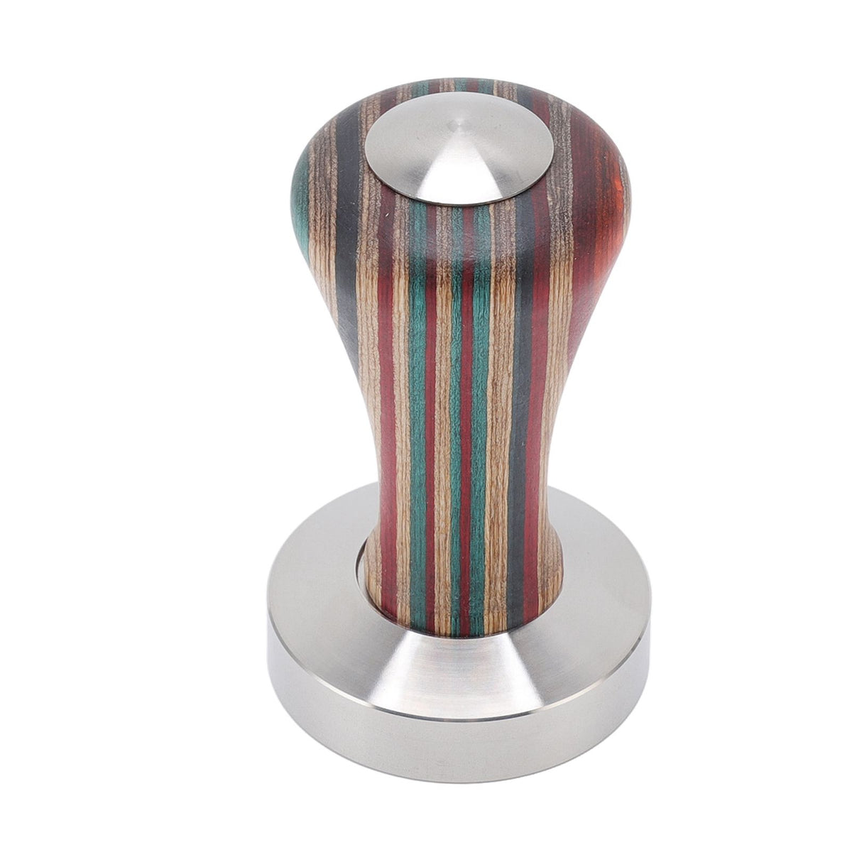 Colorful Wood Coffee Flat Tamper Stainless Steel Base Powder Hammer for Coffee Accessories 51mm