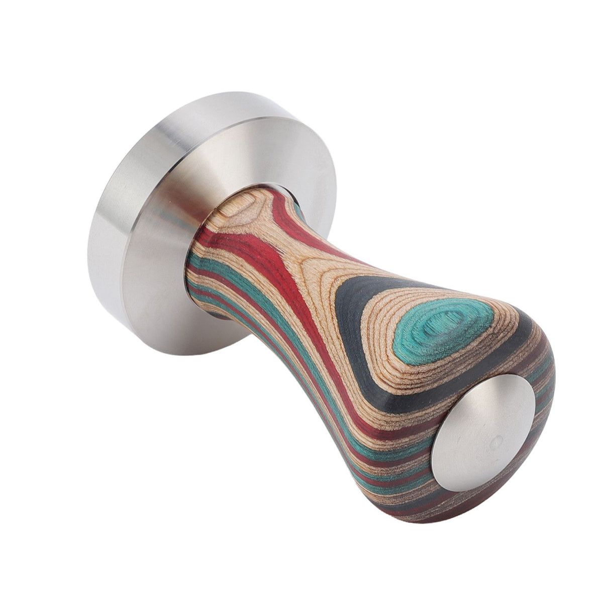Colorful Wood Coffee Flat Tamper Stainless Steel Base Powder Hammer for Coffee Accessories 51mm