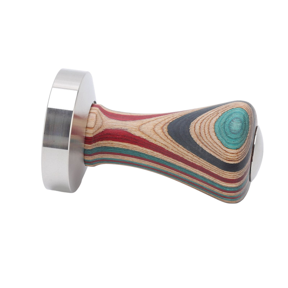 Colorful Wood Coffee Flat Tamper Stainless Steel Base Powder Hammer for Coffee Accessories 51mm
