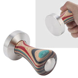 Colorful Wood Coffee Flat Tamper Stainless Steel Base Powder Hammer for Coffee Accessories 51mm - Extra Image