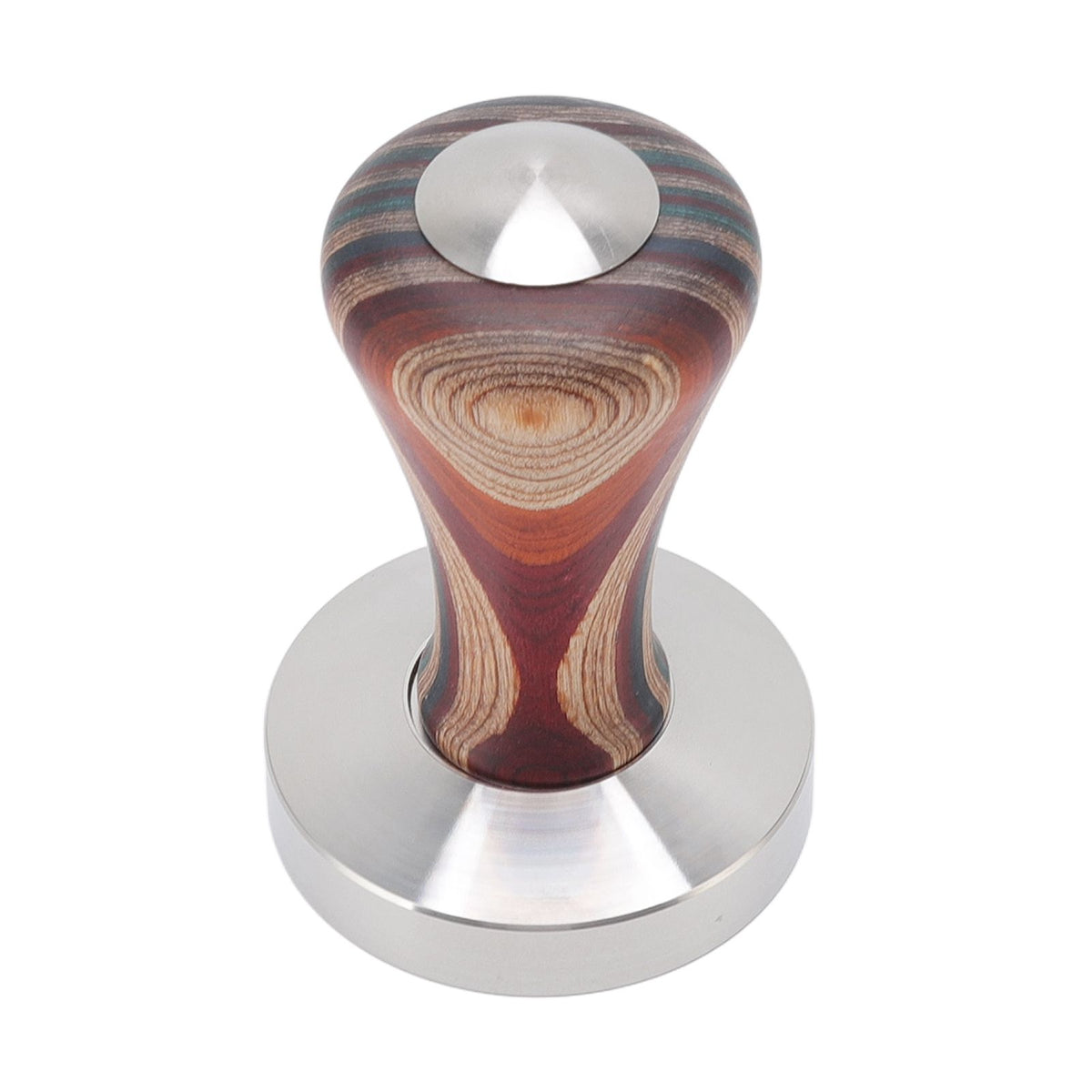Colorful Wood Coffee Flat Tamper Stainless Steel Base Powder Hammer for Coffee Accessories 58mm