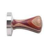 Colorful Wood Coffee Flat Tamper Stainless Steel Base Powder Hammer for Coffee Accessories 58mm