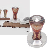 Colorful Wood Coffee Flat Tamper Stainless Steel Base Powder Hammer for Coffee Accessories 58mm - Extra Image
