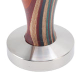 Colorful Wood Coffee Flat Tamper Stainless Steel Base Powder Hammer for Coffee Accessories 58mm - Extra Image