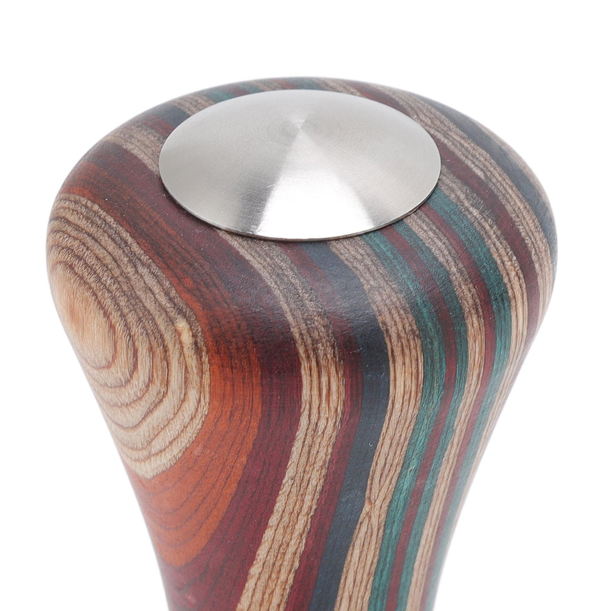 Colorful Wood Coffee Flat Tamper Stainless Steel Base Powder Hammer for Coffee Accessories 58mm
