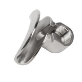 Coffee Portafilter Diverter Nozzle Stainless Steel Double Guide Diversion Nozzle for Semi Automatic Coffee Machines - Close-Up Angle