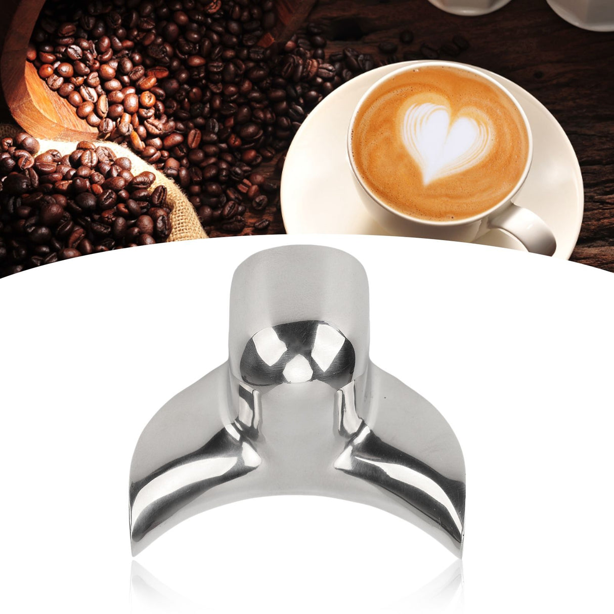 Coffee Portafilter Diverter Nozzle Stainless Steel Double Guide Diversion Nozzle for Semi Automatic Coffee Machines