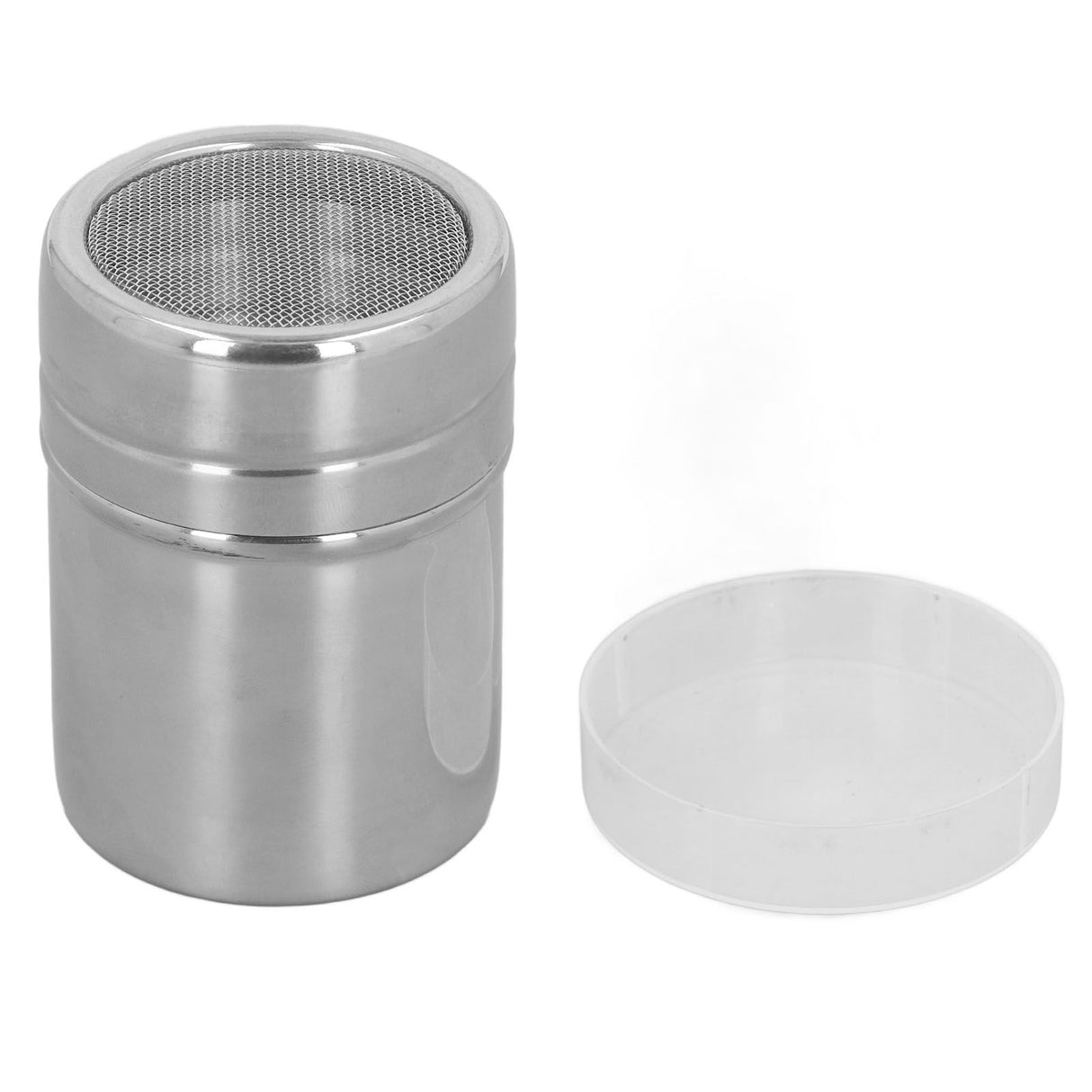 Coffee Powder Sieve Shaker Stainless Steel Cocoa Shaker Moistureproof Powder Sifter Cylinder with Lid