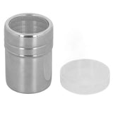 Coffee Powder Sieve Shaker Stainless Steel Cocoa Shaker Moistureproof Powder Sifter Cylinder with Lid - 45-Degree Angle