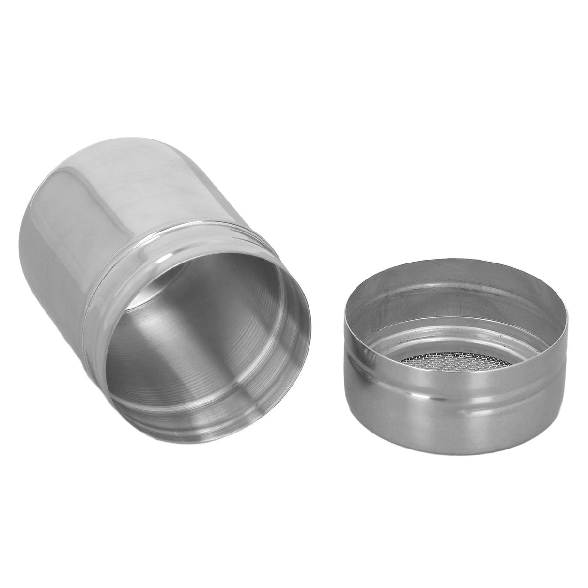 Coffee Powder Sieve Shaker Stainless Steel Cocoa Shaker Moistureproof Powder Sifter Cylinder with Lid