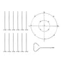 Skewer Stand Stainless Steel Vertical Barbecue Skewers Holder Fryer Accessories for 6 Quart Fryer