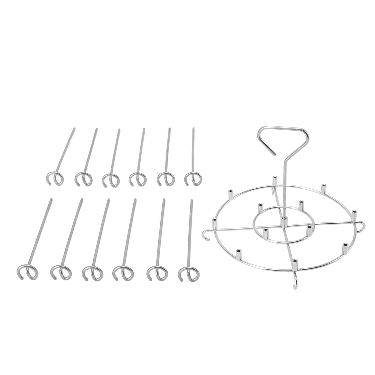 Skewer Stand Stainless Steel Vertical Barbecue Skewers Holder Fryer Accessories for 6 Quart Fryer