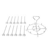 Skewer Stand Stainless Steel Vertical Barbecue Skewers Holder Fryer Accessories for 6 Quart Fryer