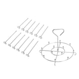 Skewer Stand Stainless Steel Vertical Barbecue Skewers Holder Fryer Accessories for 6 Quart Fryer - Top-Down View