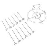 Skewer Stand Stainless Steel Vertical Barbecue Skewers Holder Fryer Accessories for 6 Quart Fryer