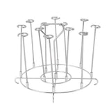 Skewer Stand Stainless Steel Vertical Barbecue Skewers Holder Fryer Accessories for 6 Quart Fryer - Rear View