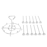 Skewer Stand Stainless Steel Vertical Barbecue Skewers Holder Fryer Accessories for 6 Quart Fryer