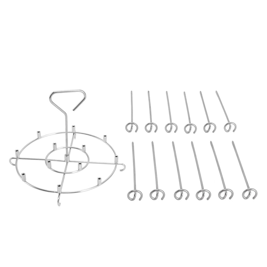 Skewer Stand Stainless Steel Vertical Barbecue Skewers Holder Fryer Accessories for 6 Quart Fryer