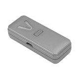Wearable Air Purifier Multifunction Rechargeable Mini Portable Negative Ion Generator for Indoor Outdoor Metal Silver - Top-Down View