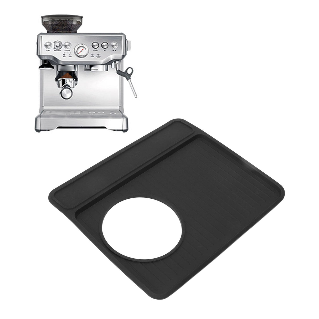 Coffee Machine Non Slip Pad Silicone Coffee Making Machine Accessories Top Pad for Breville 870 Black