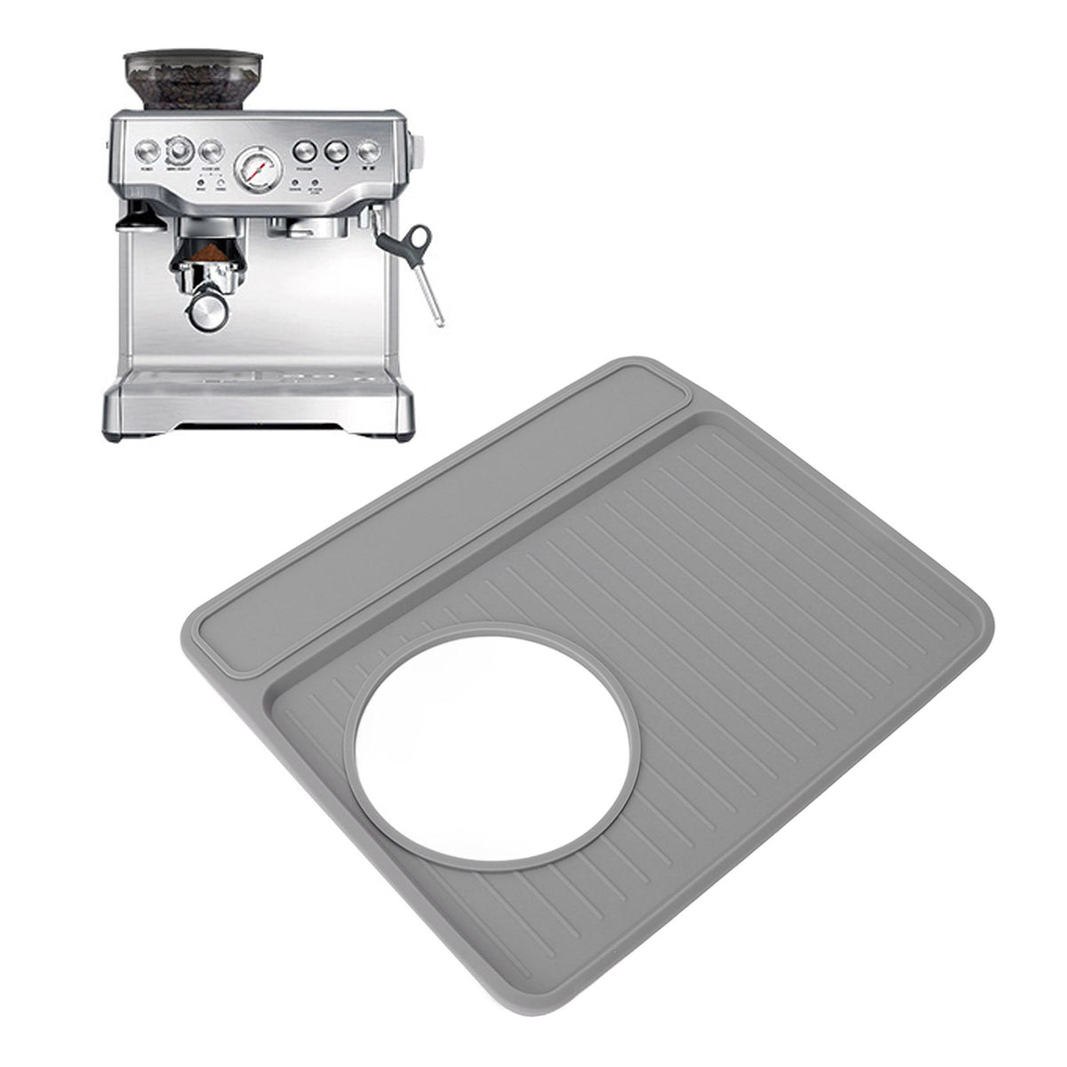 Coffee Machine Non Slip Pad Silicone Coffee Making Machine Accessories Top Pad for Breville 870 Gray