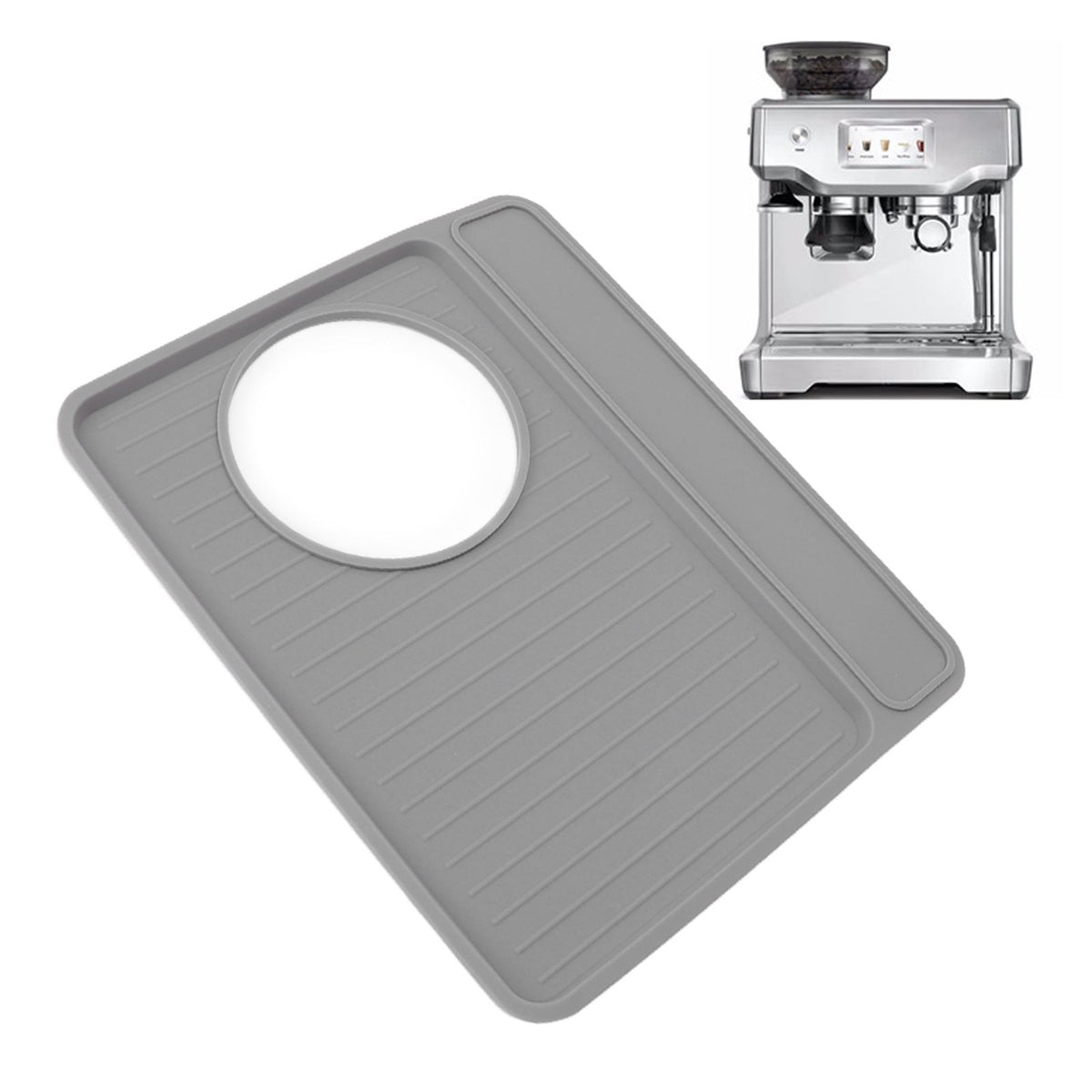 Coffee Machine Non Slip Pad Silicone Coffee Making Machine Accessories Top Pad for Breville 870 Gray