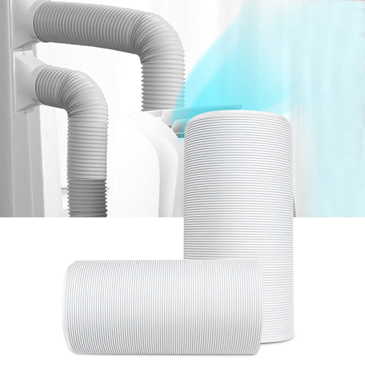 2m PP Air Conditioning Exhaust Pipe Stretchable Heat Exhaust Pipe Clockwise Thread Thickened Steel Corrugated Pipe