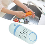 Fruit and Vegetable Washing Machine IPX7 Waterproof Portable Wireless USB Rechargeable Food Purifier for Rice Food Blue