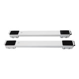 2pcs Furniture Appliance Roller Steel 300kg Load Bearing Stretchable Machine Moving Base for Dishwasher White