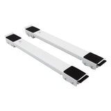 2pcs Furniture Appliance Roller Steel 300kg Load Bearing Stretchable Machine Moving Base for Dishwasher White