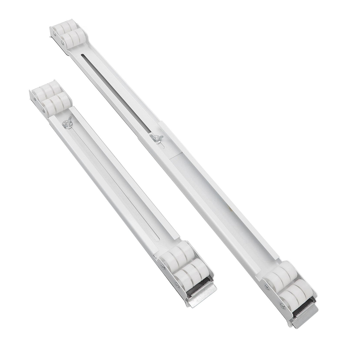 2pcs Furniture Appliance Roller Steel 300kg Load Bearing Stretchable Machine Moving Base for Dishwasher White