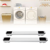 2pcs Furniture Appliance Roller Steel 300kg Load Bearing Stretchable Machine Moving Base for Dishwasher White