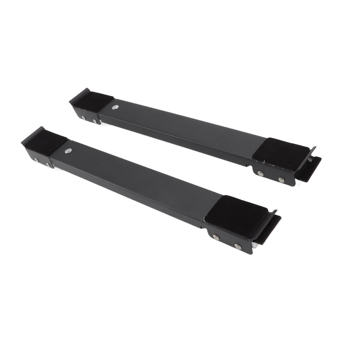 2pcs Furniture Appliance Roller Steel 300kg Load Bearing Stretchable Machine Moving Base for Dishwasher Black