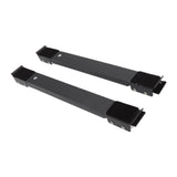 2pcs Furniture Appliance Roller Steel 300kg Load Bearing Stretchable Machine Moving Base for Dishwasher Black - Front View