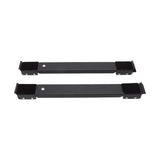 2pcs Furniture Appliance Roller Steel 300kg Load Bearing Stretchable Machine Moving Base for Dishwasher Black