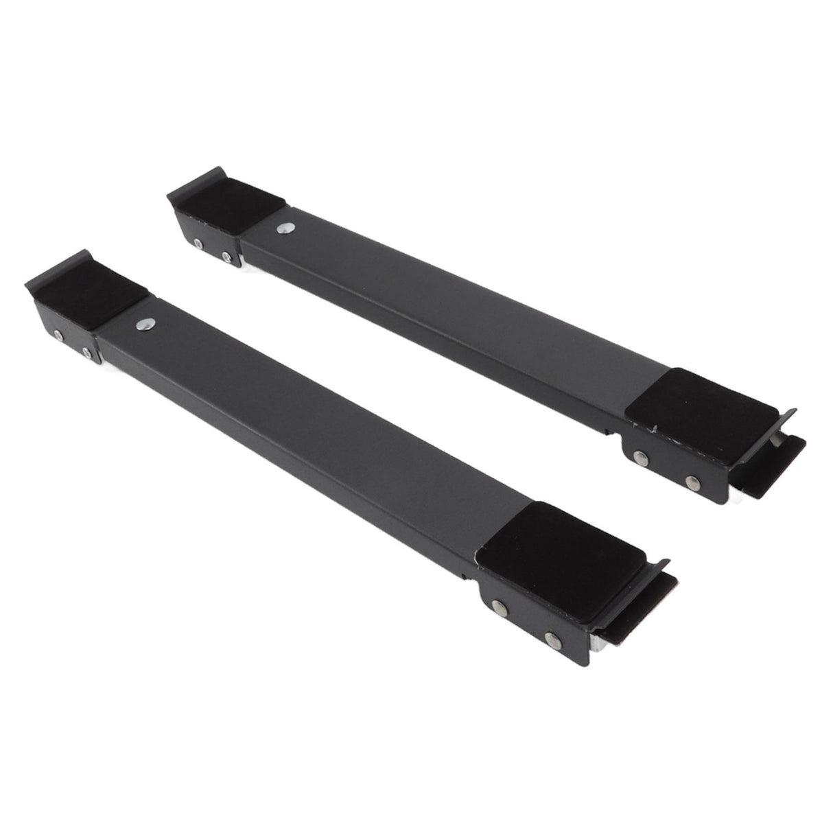2pcs Furniture Appliance Roller Steel 300kg Load Bearing Stretchable Machine Moving Base for Dishwasher Black