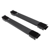 2pcs Furniture Appliance Roller Steel 300kg Load Bearing Stretchable Machine Moving Base for Dishwasher Black