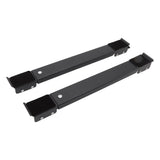 2pcs Furniture Appliance Roller Steel 300kg Load Bearing Stretchable Machine Moving Base for Dishwasher Black