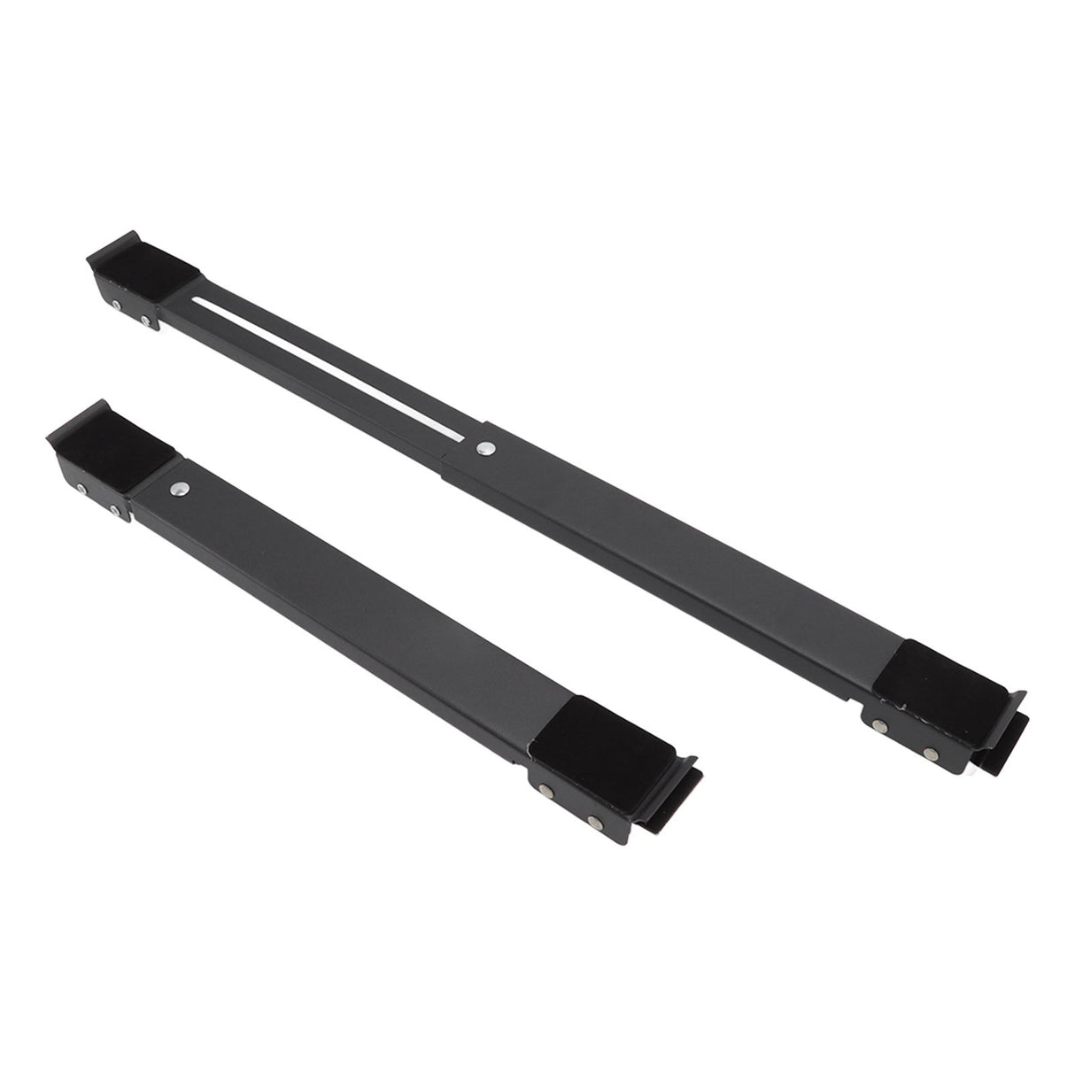 2pcs Furniture Appliance Roller Steel 300kg Load Bearing Stretchable Machine Moving Base for Dishwasher Black